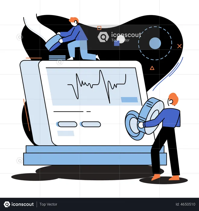 Cientistas desenvolvem software de pesquisa  Ilustração