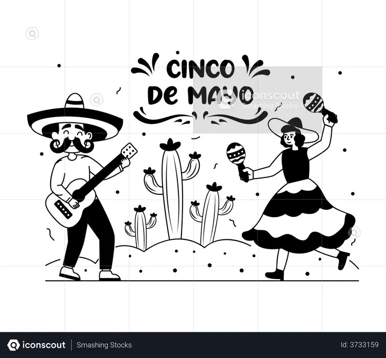 Cinco festivity  Illustration