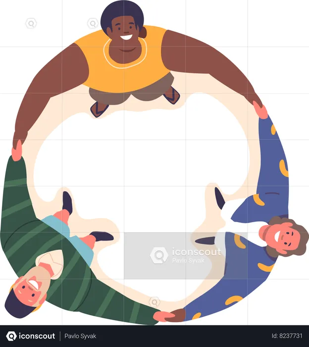 Circle Of Diverse International People  Illustration