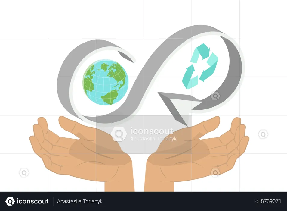 Circular Economy and Sustainable Development  Illustration