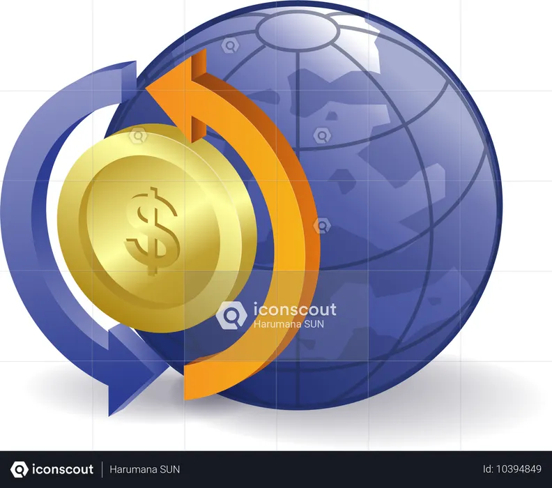 Circulation monétaire mondiale  Illustration