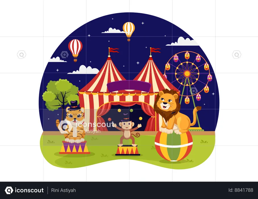 Circus Animals  Illustration