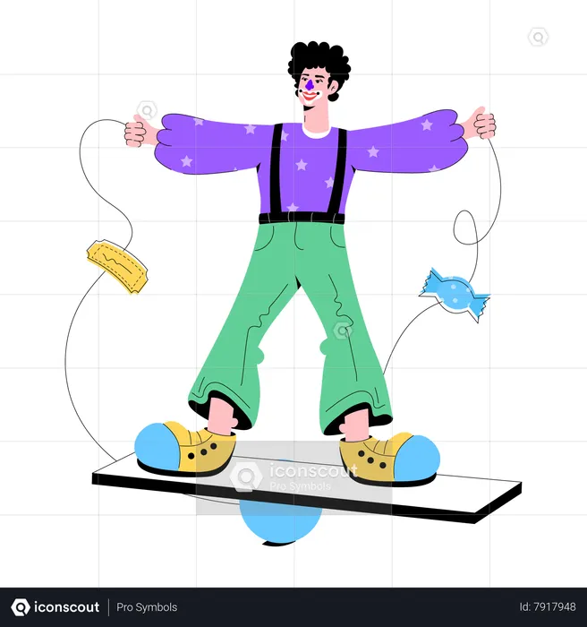 Circus Comedian  Illustration