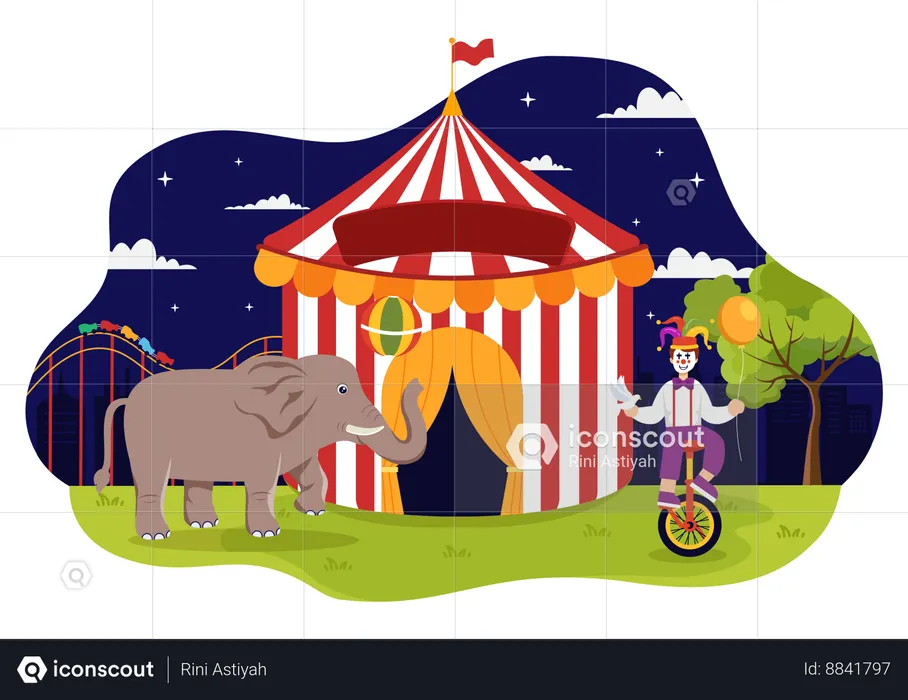 Circus Entertainment  Illustration