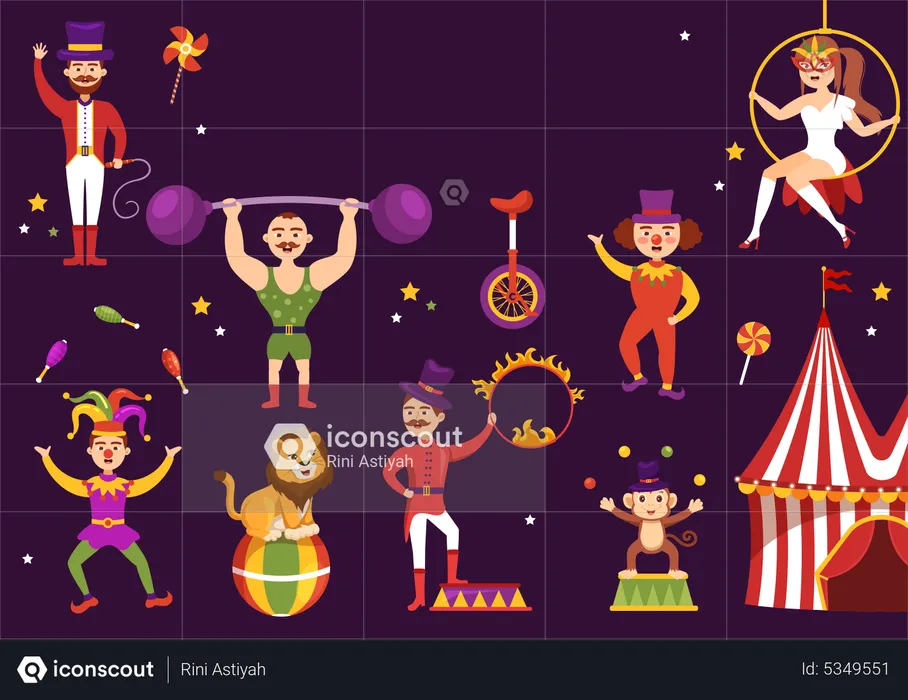 Circus show Illustration