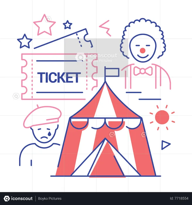 Circus ticket  Illustration