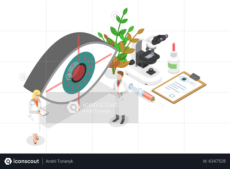 Cirurgia ocular LASIK  Ilustração