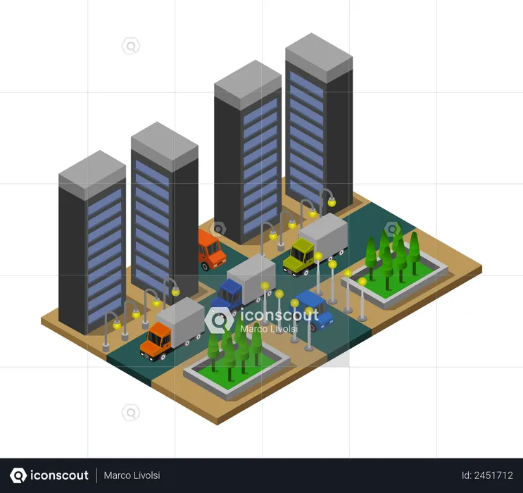 City Buildings  Illustration