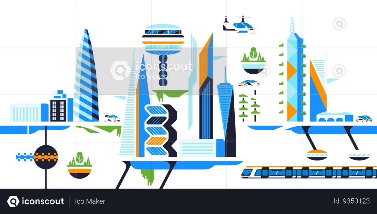 City of the future  Illustration