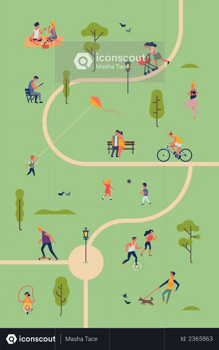 City park  Illustration