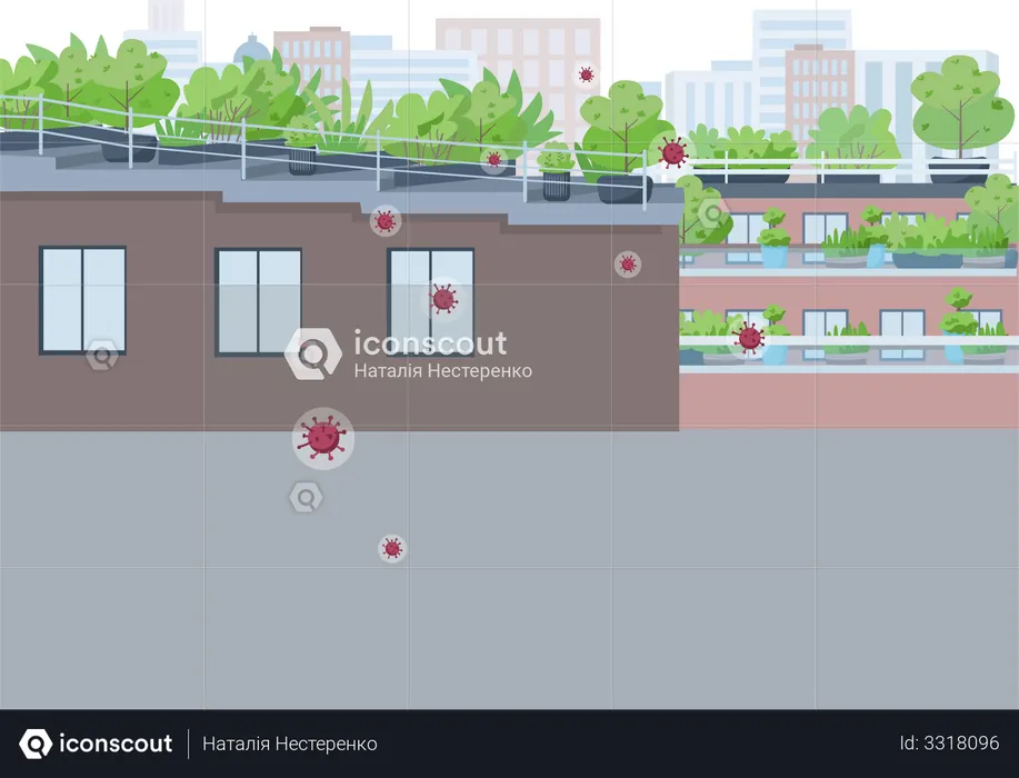 City quarantine  Illustration