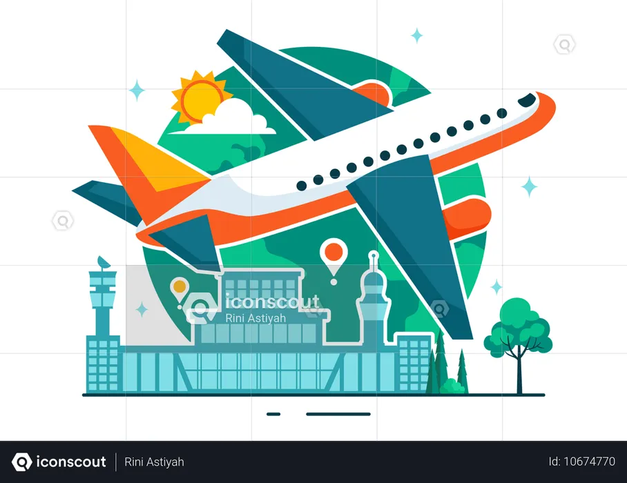 Civil Aviation Day  Illustration