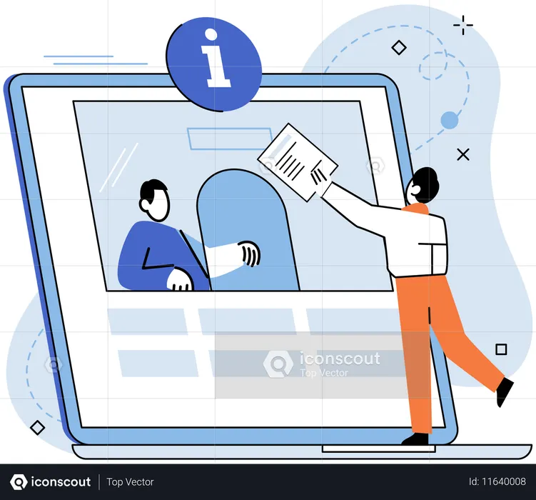 Claim documents person submits reply to controller for data verification inspector and taxpayer  Illustration