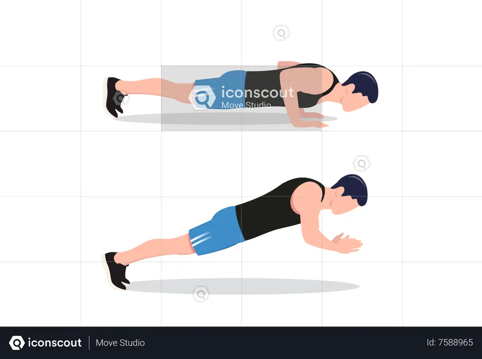 Clap push-up  Illustration