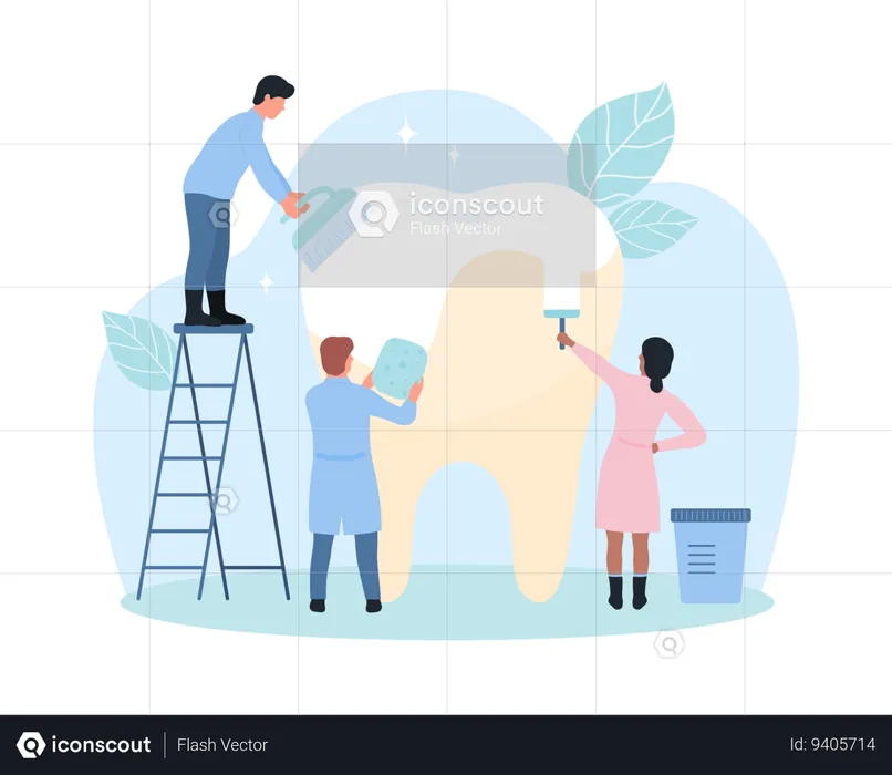 Clareamento dos dentes  Ilustração