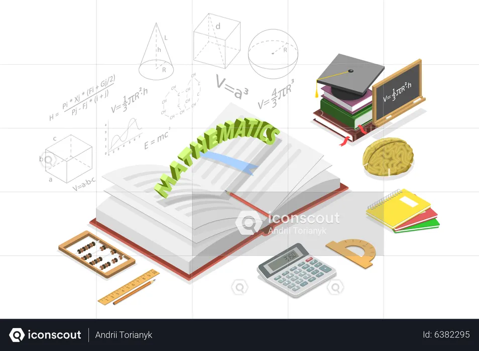 Clase de matematicas  Ilustración