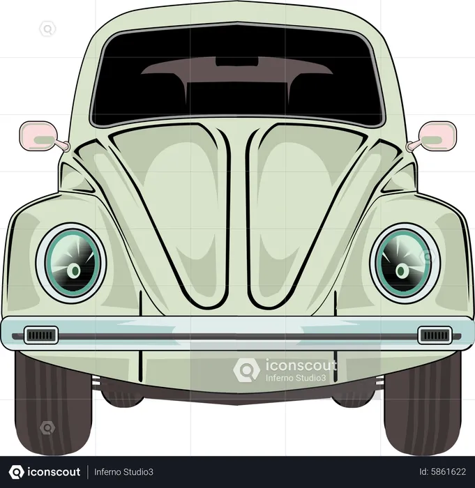 Classic Car Beetle  Illustration
