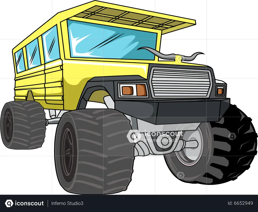 Classic monster truck  Illustration