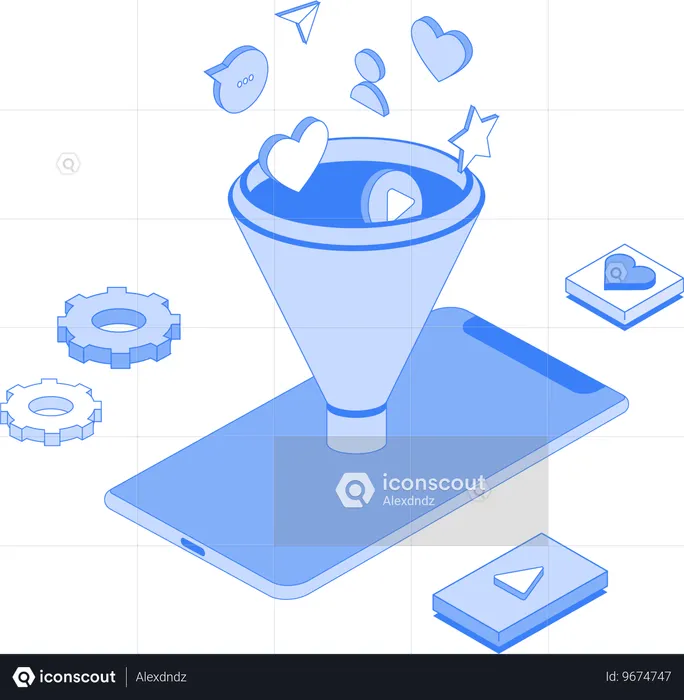 Classificação de dados de mídia social  Ilustração