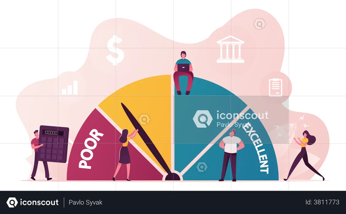 Classificação de pontuação de crédito  Ilustração