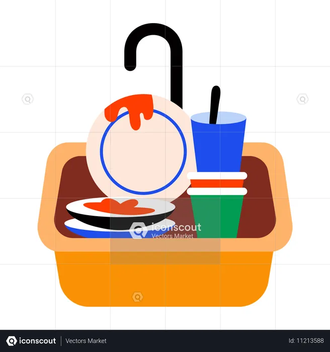 Clean Dishes  Illustration