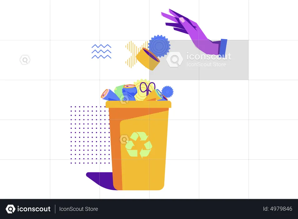 Cleaning Garbage  Illustration