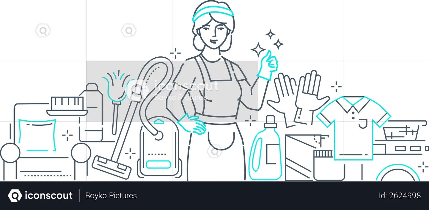 Cleaning service  Illustration