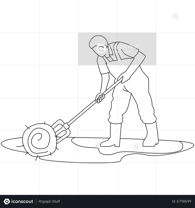 Cleaning Straw  Illustration