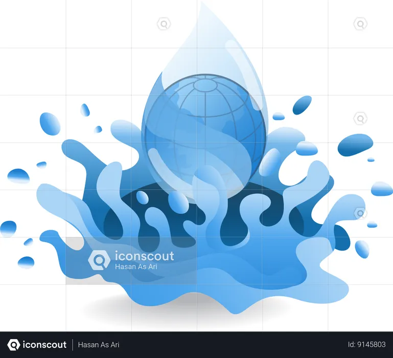 Clear water source  Illustration