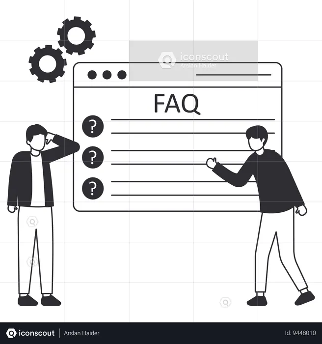Client answering Faq form  Illustration