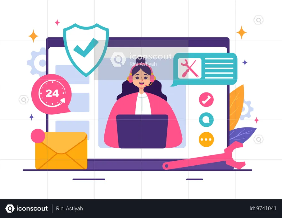 Client Support  Illustration