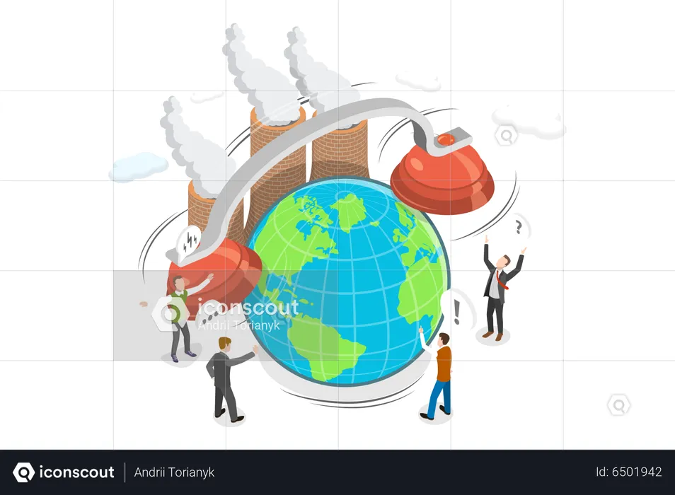 Climate Alarm  Illustration