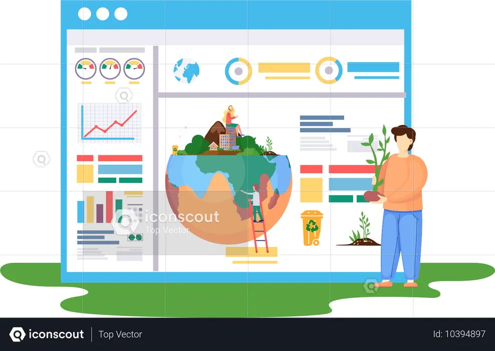 Climate change indicators  Illustration