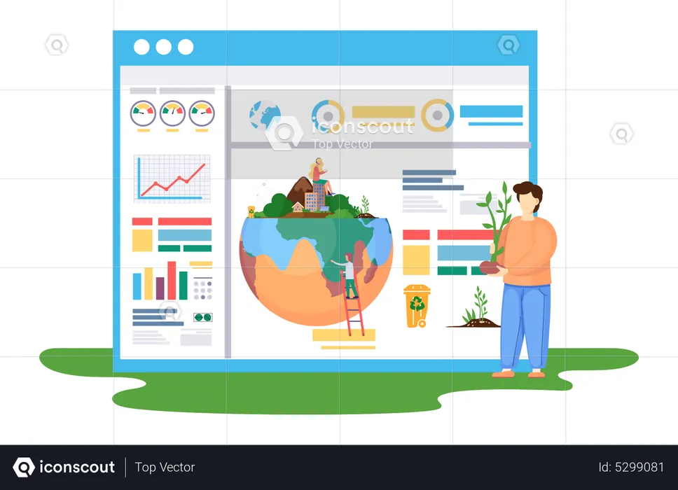 Climate change indicators of climate change  Illustration