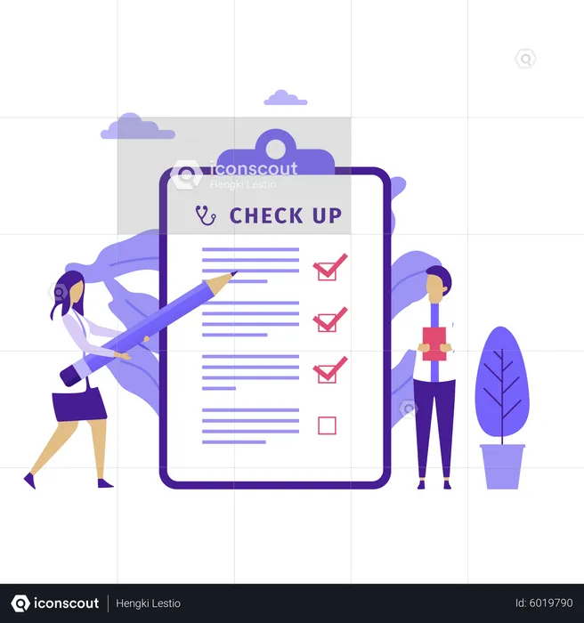 Clinic health check up  Illustration