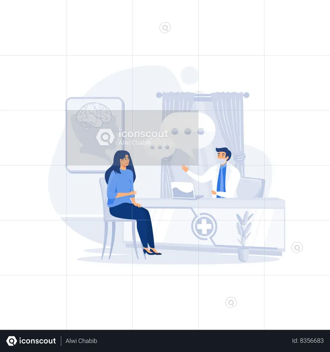 Clinic workspace  Illustration