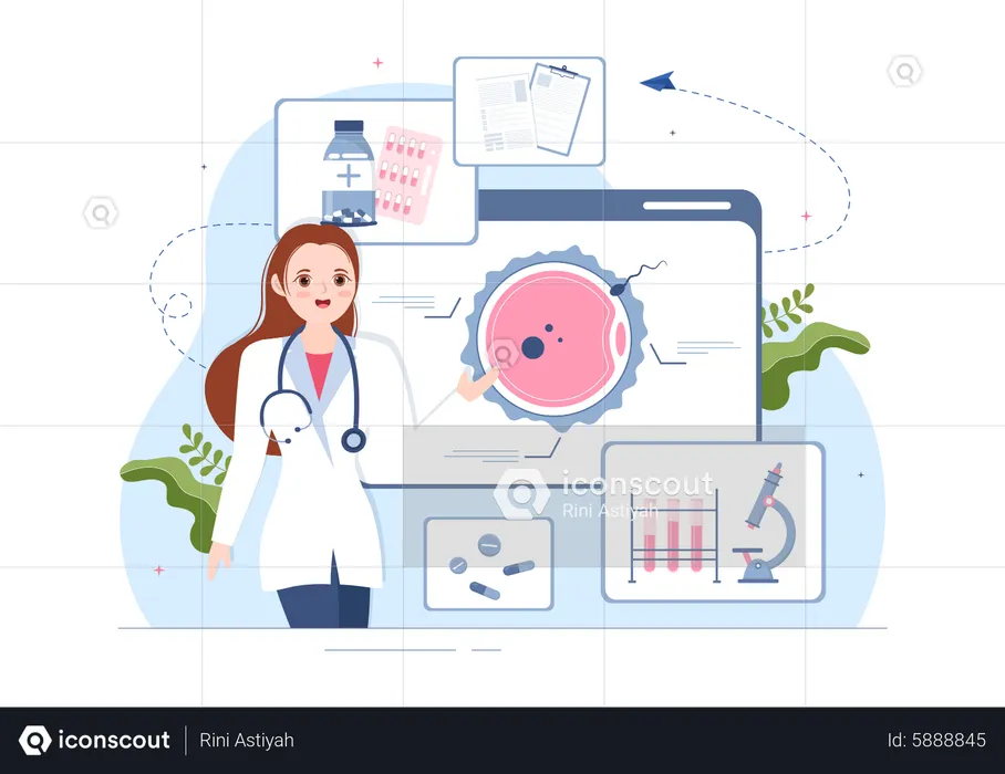 Clínica de Fertilidade  Ilustração