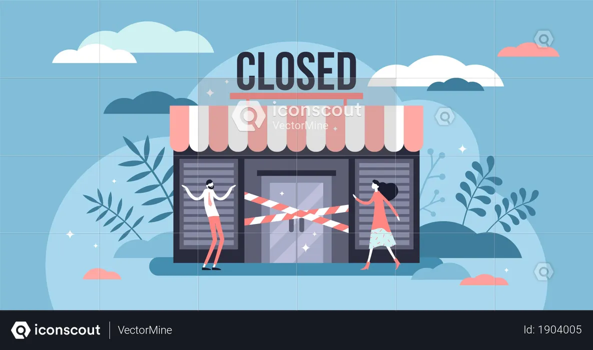 Closed business concept  Illustration