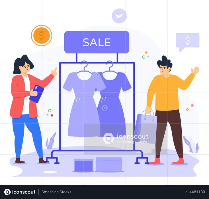 Cloth Sale  Illustration