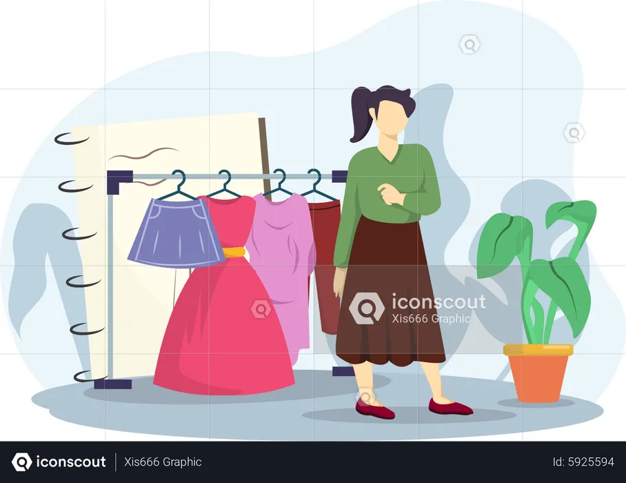 Clothes designer  Illustration