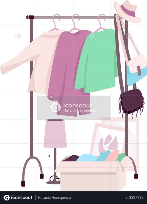 Clothes rack  Illustration