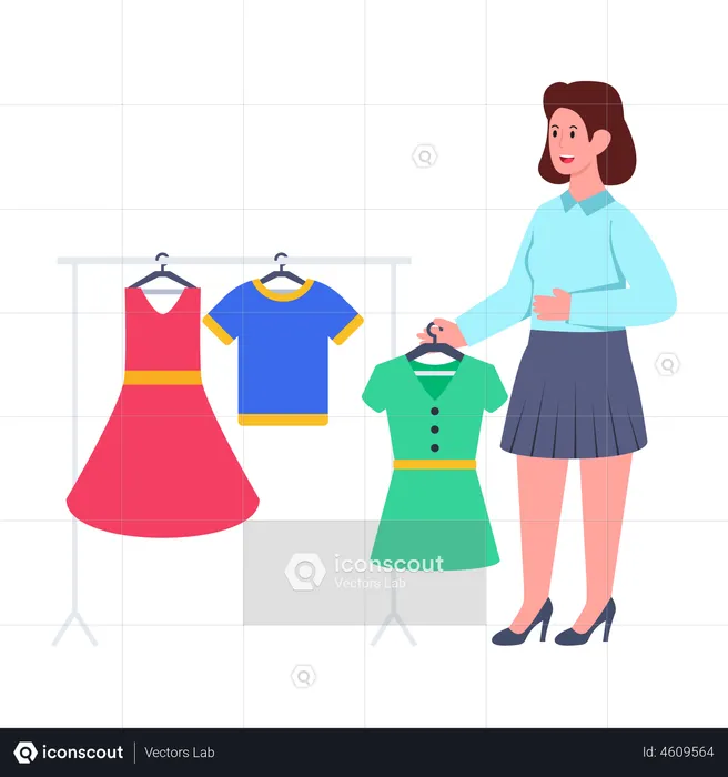 Clothes Seller  Illustration