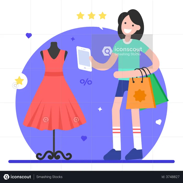 Clothes Shopping  Illustration