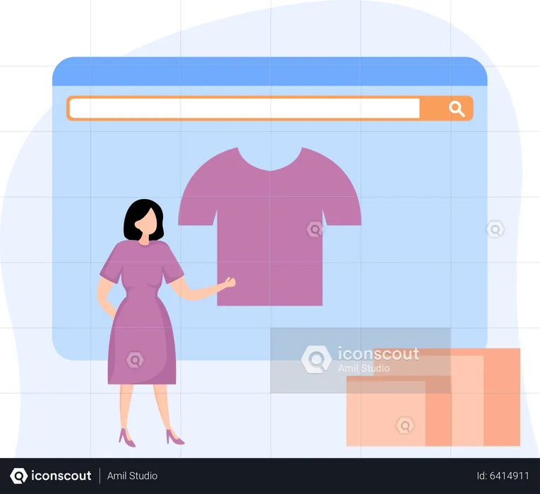 Clothes shopping  Illustration