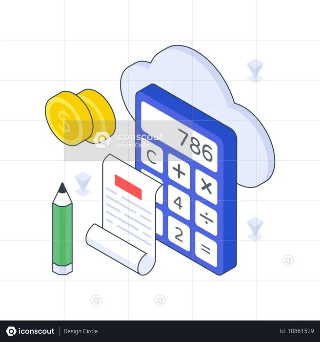 클라우드 회계  일러스트레이션