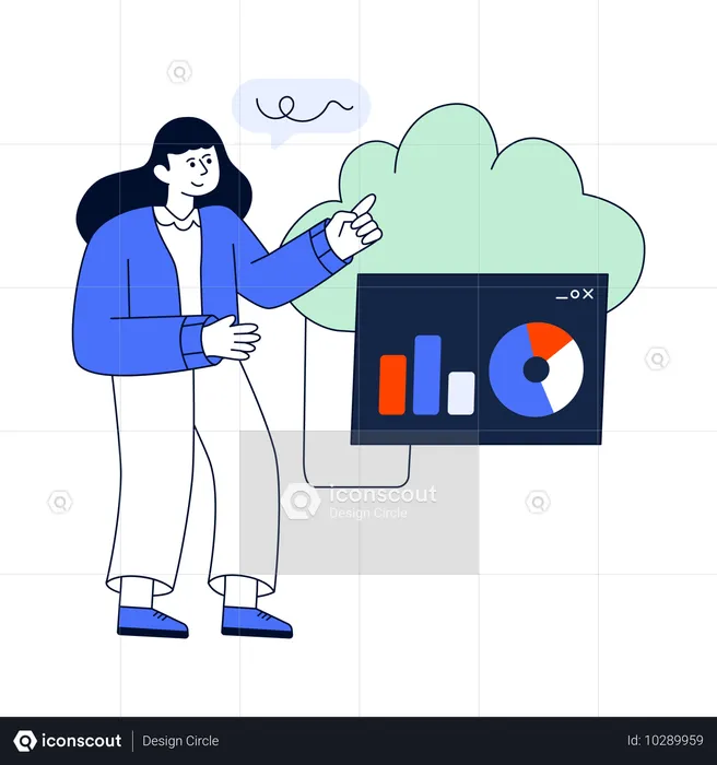 Cloud Analysis done by employee  Illustration