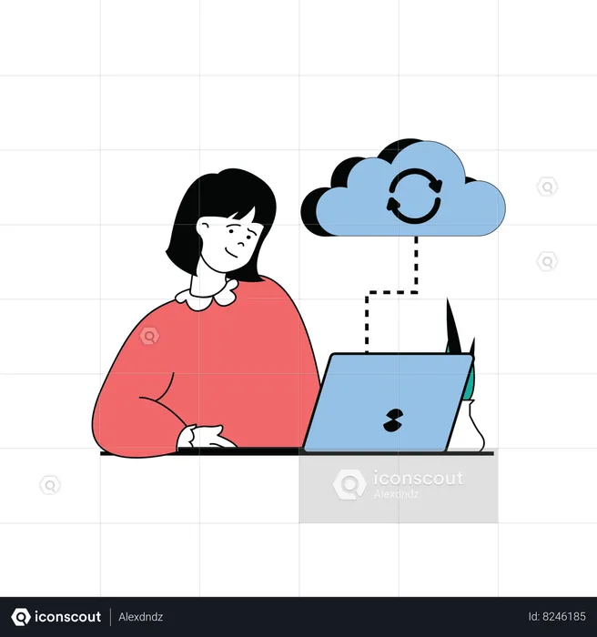 Cloud backup  Illustration