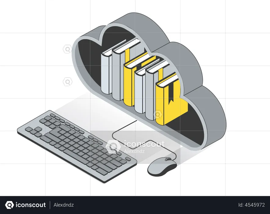 Cloud-Bibliothek  Illustration