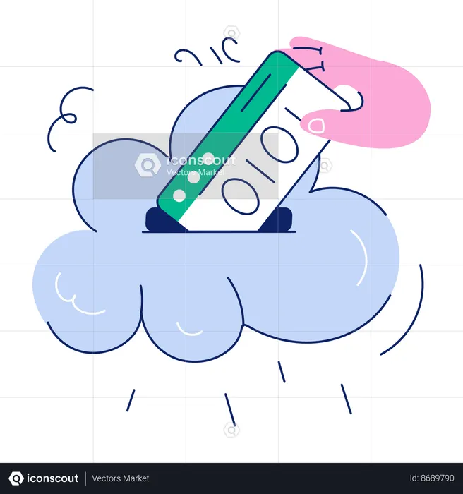 Cloud Coding  Illustration