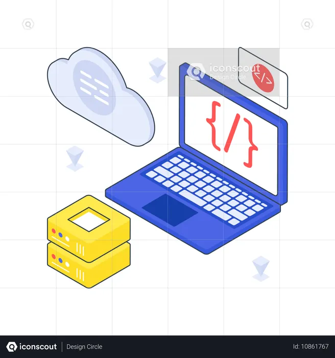 클라우드 코딩  일러스트레이션